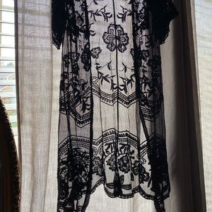 Ember, Black Embroided Cardigan size L